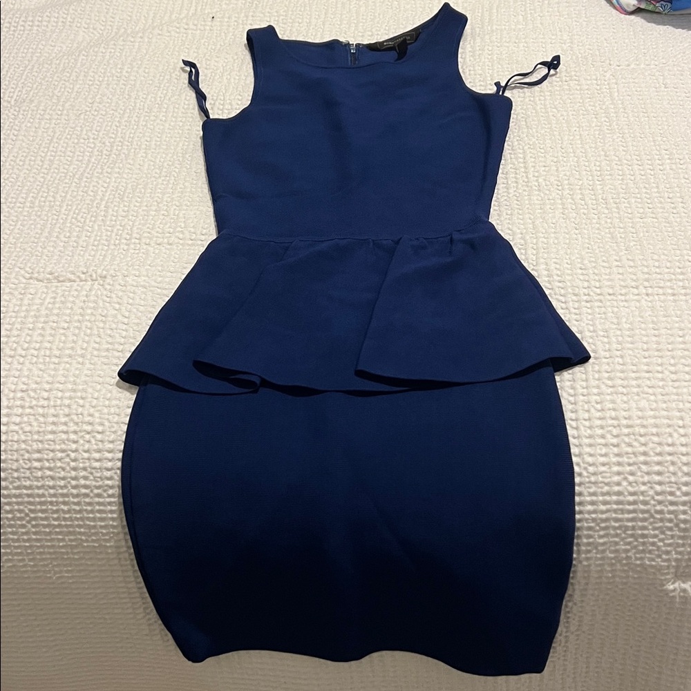 BCBG Blue Peplum Dress